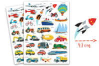 Transportation Stickers - 50 pcs - 1 - Transport and Profession Stickers - 10doigts.com - Transport and Profession Stickers - 10doigts.fr