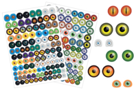 Monster Eye Stickers - 212 pcs - 1 - Eye and Face Stickers - 10doigts.com - Eye and Face Stickers - 10doigts.fr
