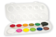 Gouache Tablets - 12 Colors - 1 - Solid Gouache Paint - 10doigts.com - Solid Gouache Paint - 10doigts.fr