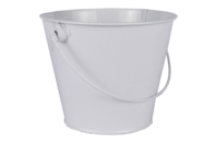 Large White Metal Bucket - 10 cm - 1 - Metal Supports - 10doigts.com - Metal Supports - 10doigts.fr