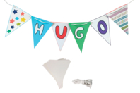 White Cardboard Bunting - 2 Pieces - 1 - Paper Supports - 10doigts.com - Paper Supports - 10doigts.fr