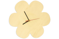 Wood Flower Clock - 1 - Craftable Clocks - 10doigts.com - Craftable Clocks - 10doigts.fr
