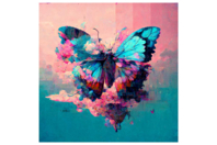 Diamond Painting Kit, Butterfly - 30 x 30 cm - 1 - Diamond Painting: Complete Kit - 10doigts.com - Diamond Painting: Complete Kit - 10doigts.fr