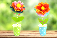 Tissue Paper Flower Kit - 12 Pieces - 1 - Ready-to-use Kits - 10doigts.com - Ready-to-use Kits - 10doigts.fr