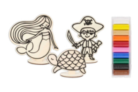 Relief Wooden Figurines - Ocean Theme - 1 - Books and Modelling Kits - 10doigts.com - Books and Modelling Kits - 10doigts.fr