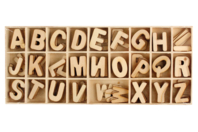 Wood Letters 2.3 cm - 130 pieces - 1 - Letters and Numbers - 10doigts.com - Letters and Numbers - 10doigts.fr