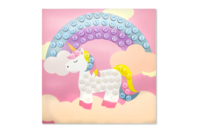 Cuadro unicornio en botones 22x22 cm - Kits creativos gomets - 10doigts.fr