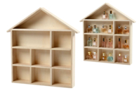 Casa estantería de madera - Suspensiones y decoración mural - 10doigts.fr