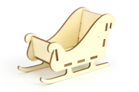 Wooden Sleigh to Assemble - 13 cm - 1 - Christmas Wooden Objects - 10doigts.com - Christmas Wooden Objects - 10doigts.fr