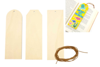 Marcapáginas de madera - 3 Unidades - Objetos de madera para la oficina - 10doigts.fr