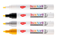 Acrylic Paint Marker - White, Black, Gold, Silver - 1 - Paint Markers - 10doigts.com - Paint Markers - 10doigts.fr