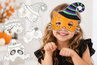 Halloween colouring mask for children - Creative Masks for Kids - 10doigts.fr
