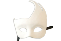 Máscara veneciana blanca cinta negra - Máscaras creativas para niños - 10doigts.fr