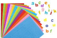 MAXI LOT  : 14 planches pailletées + 14 planches classiques - Alphabet Stickers, Messages - 10doigts.fr