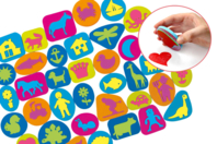 Maxi Foam Stamp Pack - 72 Assorted Patterns - 1 - Ink Pads and Paints - 10doigts.com - Ink Pads and Paints - 10doigts.fr