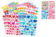 Mega set de 936 gomets corazones - 16 planchas - Pegatinas Corazones - 10doigts.fr