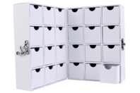 Caja de almacenamiento, de cartón blanco, en forma de libro - Cajas y cestas de cartón - 10doigts.fr