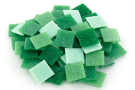 Glass Paste Mosaics - Dark Green Shades - 1 - Glass Mosaics - 10doigts.com - Glass Mosaics - 10doigts.fr