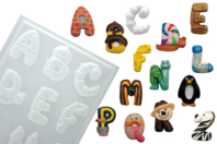 Moulds for 26 Fun Alphabet Letters - 1 - Molds for plaster, soap, concrete ... - 10doigts.com - Molds for plaster, soap, concrete ... - 10doigts.fr