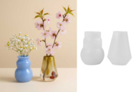 Silicone Vase Molds - 2 Shapes - 1 - Molds for plaster, soap, concrete ... - 10doigts.com - Molds for plaster, soap, concrete ... - 10doigts.fr