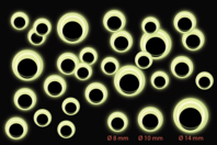 ojo brilla en la oscuridad - Ojos móviles - 10doigts.fr