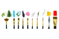 Paintbrush and Palette Set - 10 Pieces - 1 - Brushes - 10doigts.com - Brushes - 10doigts.fr