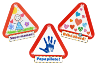 Suction Cup Car Signs - 4 Pieces - 1 - Parent's Day Kits - 10doigts.com - Parent's Day Kits - 10doigts.fr