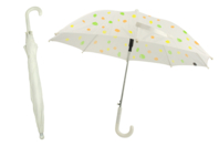 White Decoratable Umbrella - Child Size - 1 - Opaque Plastic - 10doigts.com - Opaque Plastic - 10doigts.fr