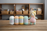 Mini Caline Yarn Balls - 6 Pastel Colors - 1 - Knitting Yarns - 10doigts.com - Knitting Yarns - 10doigts.fr