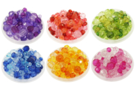 Faceted Beads 6 Assorted Colors - 900 Beads - 1 - Acrylic Beads - 10doigts.com - Acrylic Beads - 10doigts.fr