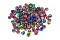 Brightly Colored Bee Beads - 100 Beads - 1 - Acrylic Beads - 10doigts.com - Acrylic Beads - 10doigts.fr
