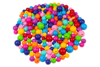 Shiny Round Beads - 180 Beads - 1 - Acrylic Beads - 10doigts.com - Acrylic Beads - 10doigts.fr