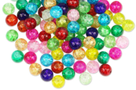 Cracked Glass Beads - 250 Beads - 1 - Glass Beads - 10doigts.com - Glass Beads - 10doigts.fr