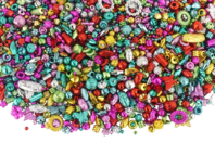 perles métallisées enfants - Metallic, Iridescent Beads - 10doigts.fr