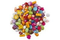 Splatter Beads - 70 beads - 1 - Acrylic Beads - 10doigts.com - Acrylic Beads - 10doigts.fr