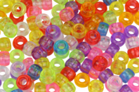 Translucent Round Beads with Large Hole - 160 Beads - 1 - Plastic Beads - 10doigts.com - Plastic Beads - 10doigts.fr