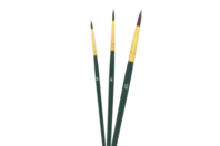 Pinceles sintéticos de punta redonda - Juego de 3 pinceles N° : 2, 6 y 12 - Pintura sobre seda - 10doigts.fr