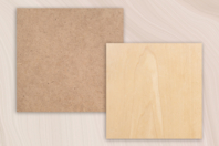 placa de madera de MDF medio cuadrada - Siluetas de madera - 10doigts.fr
