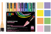 POSCA Markers Medium Tips - 8 Pastel Colors - 1 - POSCA Markers - 10doigts.com - POSCA Markers - 10doigts.fr