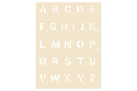 Scrabble Alphabet Stencil - 20 x 30 cm - 1 - Alphabet Stencils - 10doigts.com - Alphabet Stencils - 10doigts.fr