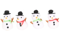 Little Snowman Pom Poms - 4 Pieces - 1 - Small Christmas Decorations - 10doigts.com - Small Christmas Decorations - 10doigts.fr