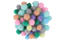 Mini Pastel Pom Poms - 200 Pieces - 1 - Craft Pom Poms - 10doigts.com - Craft Pom Poms - 10doigts.fr