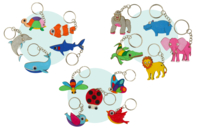 Wood Animal Keychains - 5 Pieces - 1 - Keychains - 10doigts.com - Keychains - 10doigts.fr