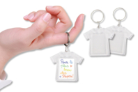 Keychains "T-shirt" - 2 pieces - 1 - Transparent Plastic - 10doigts.com - Transparent Plastic - 10doigts.fr