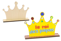 Wooden Crown Photo Holder - 1 - Wooden Shapes - 10doigts.com - Wooden Shapes - 10doigts.fr