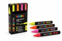 Posca fluorescente PC5M - 4 colores - Marcadores POSCA: la referencia mundial de la pintura nómada - 10doigts.fr