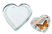 Glass Heart Paperweights - 10 Pieces - 1 - Glass Supports - 10doigts.com - Glass Supports - 10doigts.fr