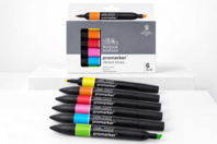Promarker Vibrant Tones — 6 Colors, Winsor & Newton - Alcohol Markers - 10doigts.fr