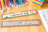 Regla gracias maestra/maestro - Plástico Transparente - 10doigts.fr