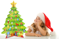 abuelo de Navidad gigante y gomets - Kits creativos de Navidad para los niños - 10doigts.fr